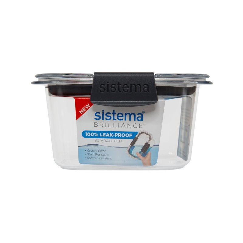 SISTEMA Brilliance Small Rectangle Food Storage Container 380mL