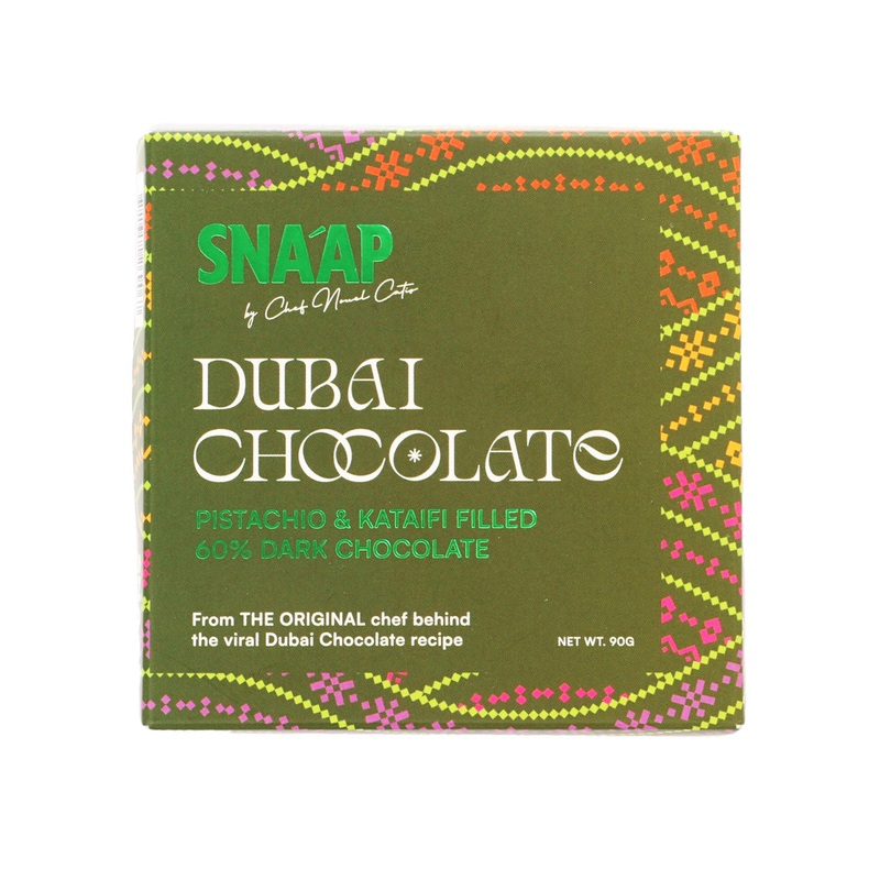 SNAAP CHOCOLATE Dubai Pistachio & Kunafa Filled Dark Chocolate  (90g)