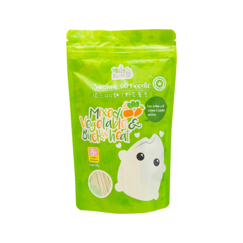 BABY BASIC Sunshine QQ Noodle - Mixed Vegetable & Buckwheat [8+ Months]  (220g)