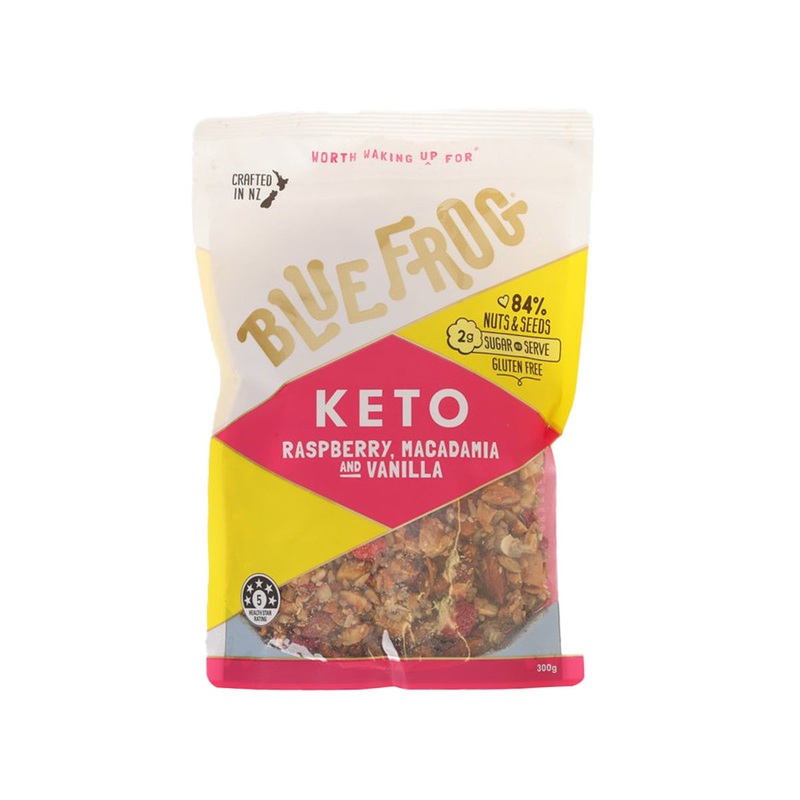 BLUEFROG Keto Raspberry, Macadamia & Vanilla Granola  (300g)