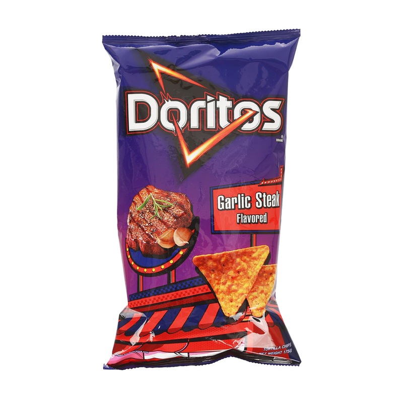 DORITOS Garlic Steak Flavored Corn Chips  (175g)