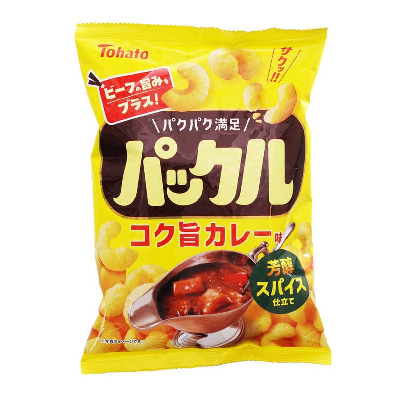 TOHATO Pakkuru Corn Snack - Rich Curry  (57g)