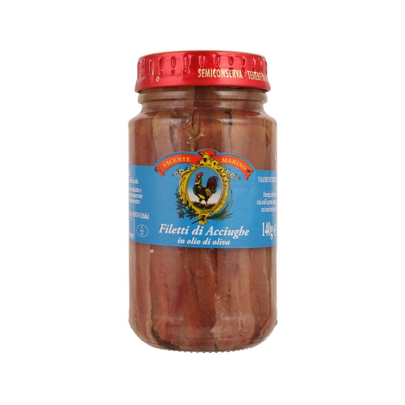 VICENTEMARINO Mediterranean Sea Anchovy Fillet in Olive Oil - Medium  (140g)