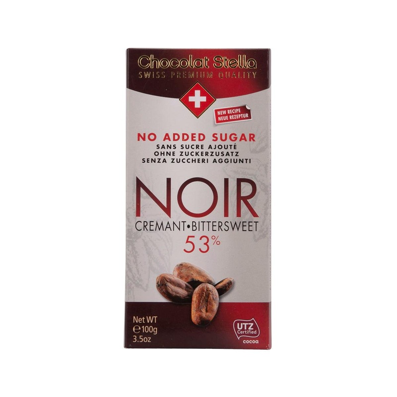STELLA No Added Sugar 53% Bittersweet Chocolate  (100g)