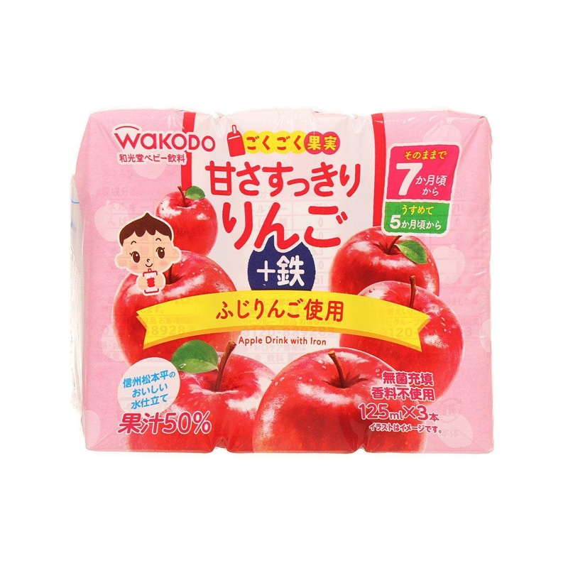 WAKODO Apple Drink  (3 x 125mL)