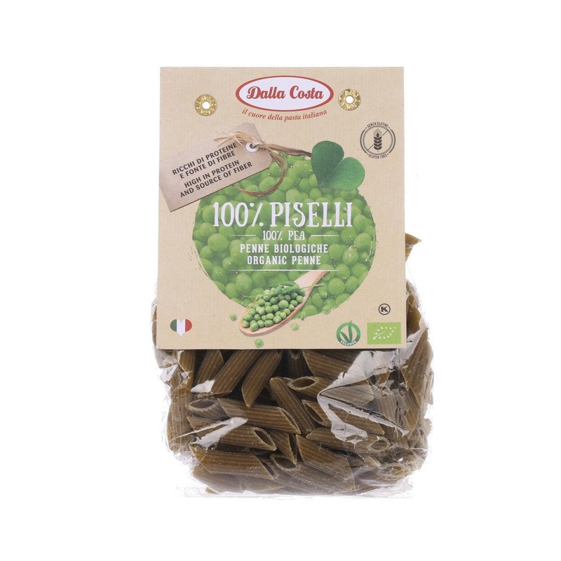 DALLA COSTA Organic Gluten Free 100% Green Pea Penne  (250g)