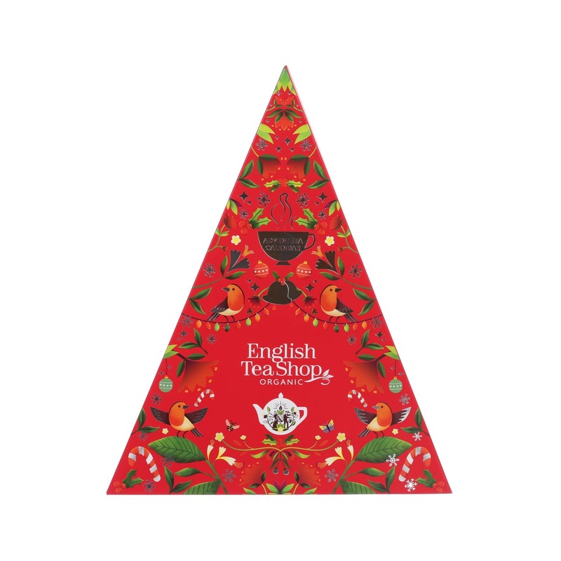 ENGLISH TEA SHOP Organic Tea Bags Triangular Red Advent Calendar  (50g)