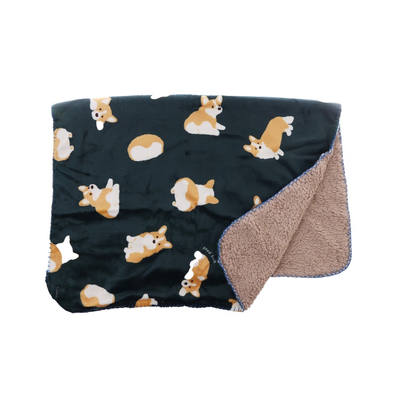 SENBADO 3Way Blanket Corgi - Green - L35 x W26cm