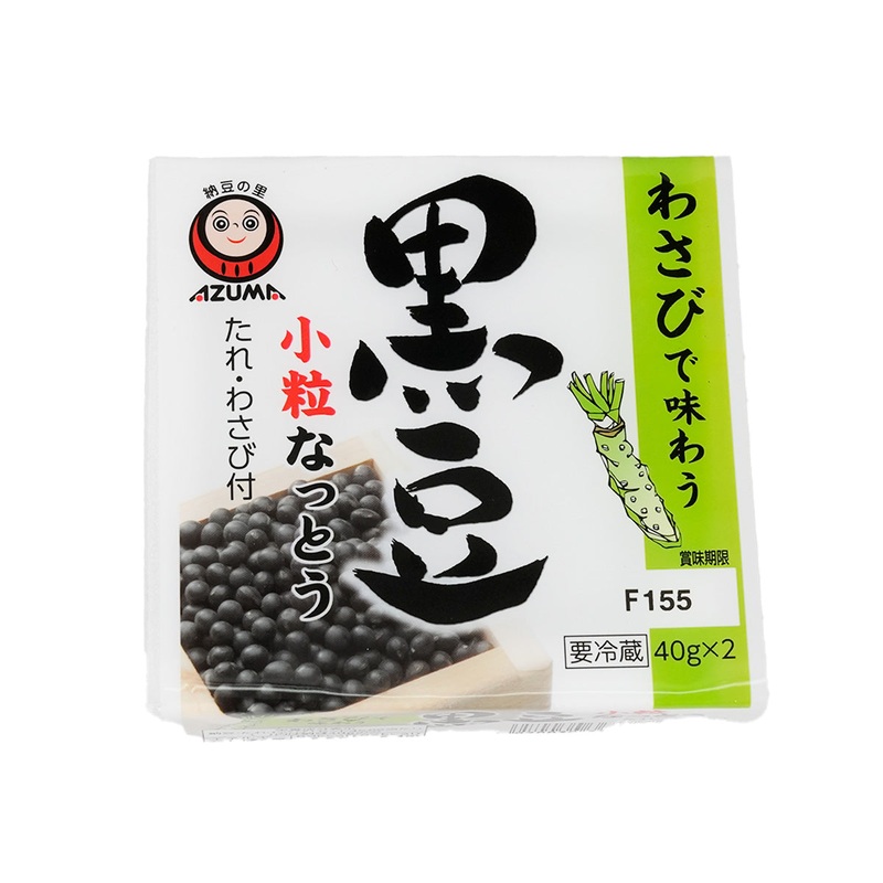 AZUMA Small Grain Black Bean Natto with Wasabi Sauce  (2 x 45.8g)