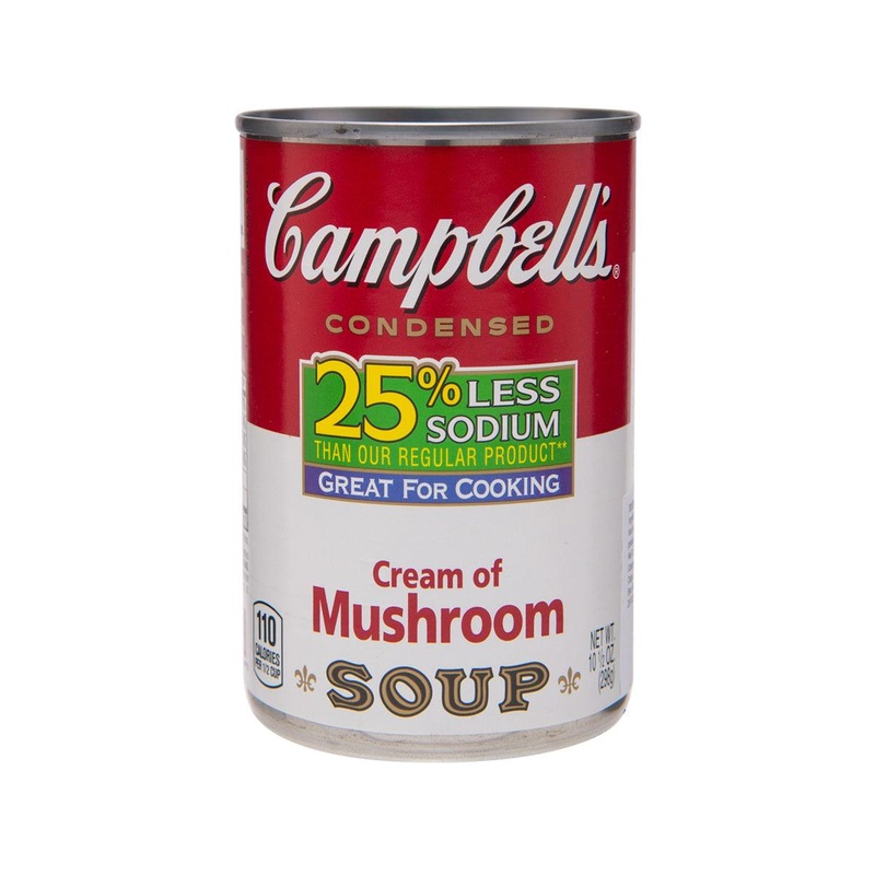 CAMPBELL'S 25% Less Sodium Cream of Mushroom Soup  (298g)