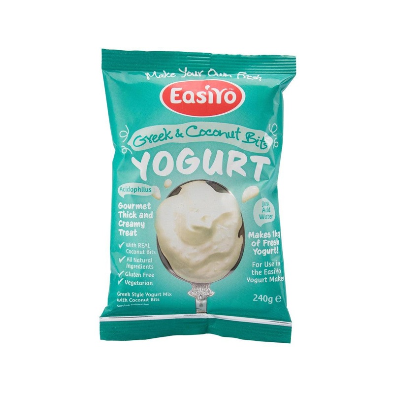 EASIYO Greek Style Coconut Flavoured Yogurt Base with Coconut Bits  (240g)