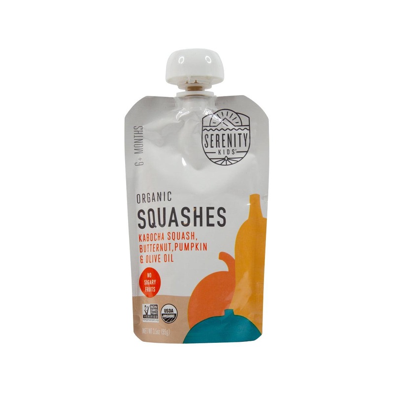 SERENITY KIDS Baby Food - Organic Squashes - Kabocha squash, Butternut, Pumpkin & Olive Oil  (99g)