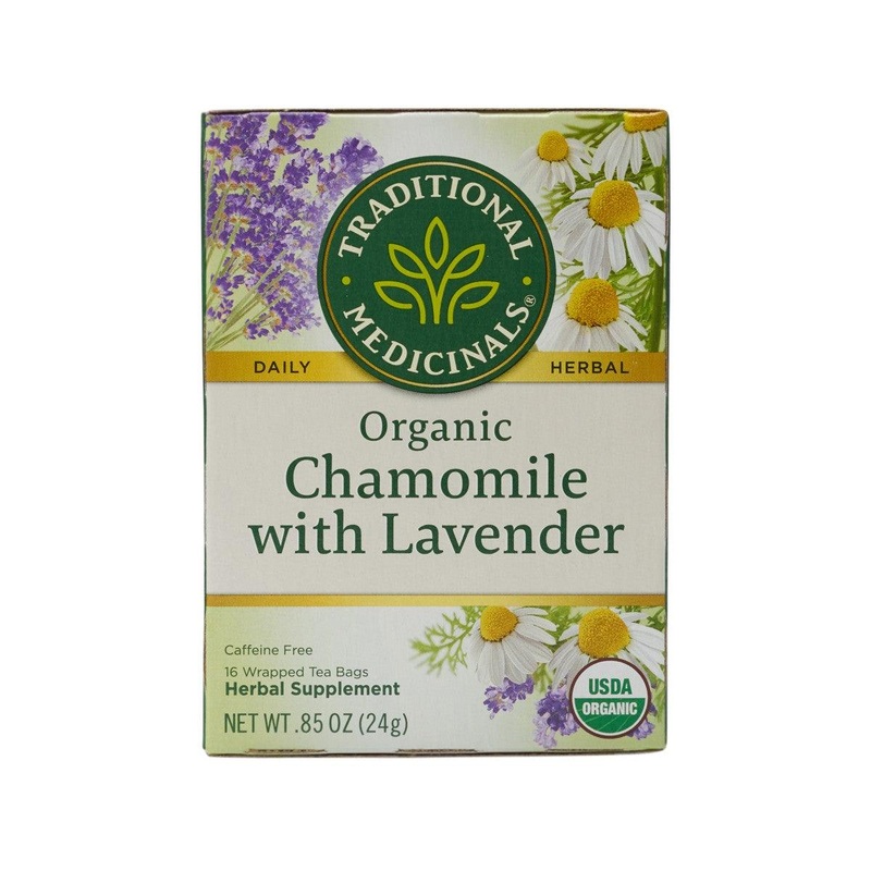 TRADITIONAL MEDICINALS Organic Chamomile & Lavender Tea Bags  (24g)