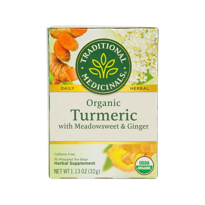 TRADITIONAL MEDICINALS Organic Turmeric & Ginger with Meadowsweet Tea Bag  (32g)