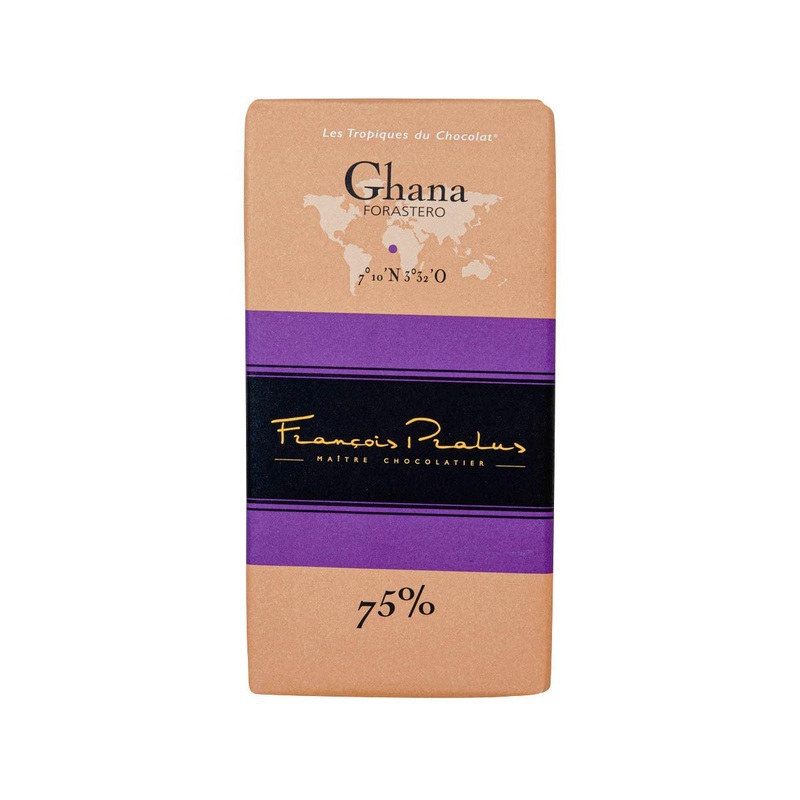 PRALUS Tropical Chocolate - Ghana Forastero 75%  (100g)
