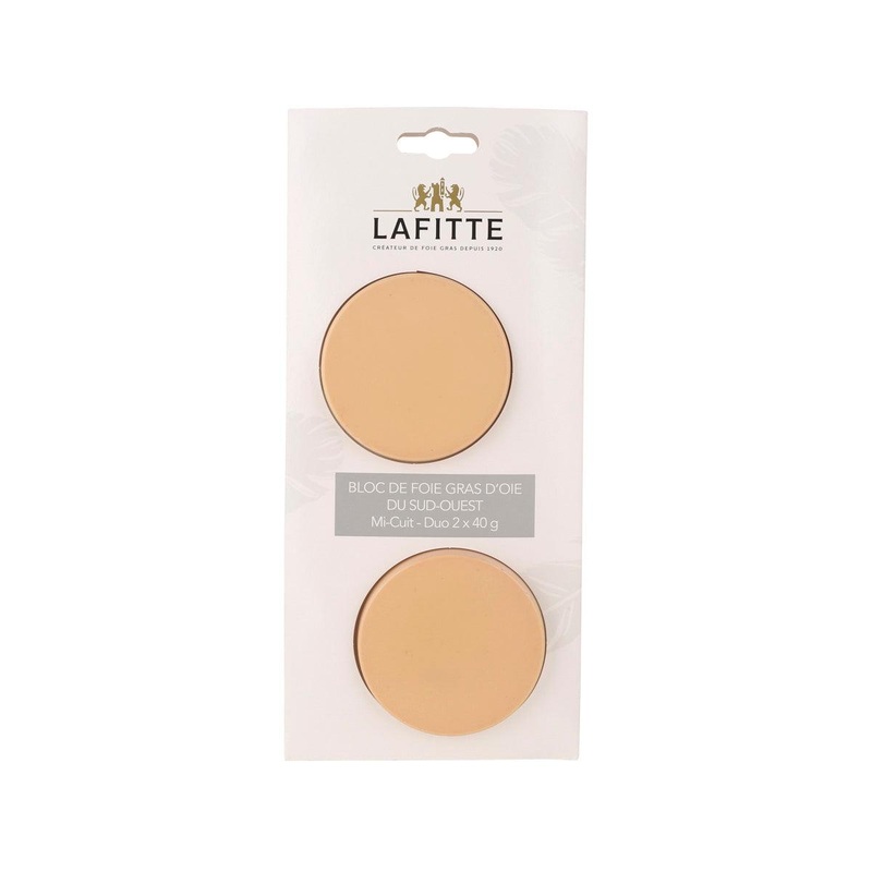 LAFITTE Block of Goose Foie Gras from Sud-Ouest (Semi Cooked) (80g)