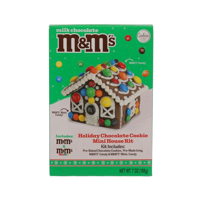 COOKIES UNITED M&M's Holiday Chocolate Cookie Mini House Kit  (198g)