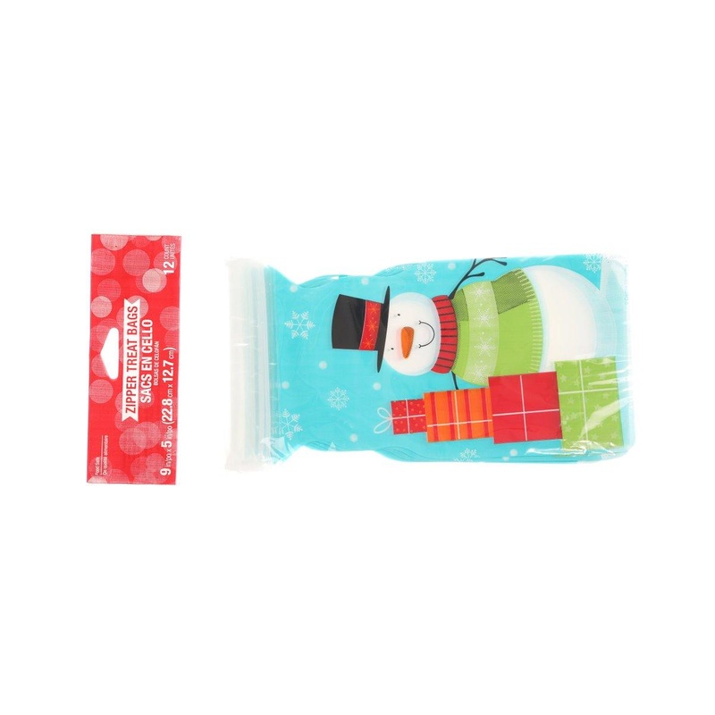 CREATIVE CONVERTING Xmas Shaped Treat Bags - Snowman  (12pcs)