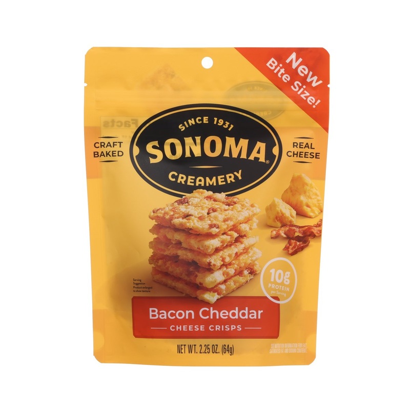 SONOMA CREAMERY Bacon Cheddar Cheese Crisps  (64g)