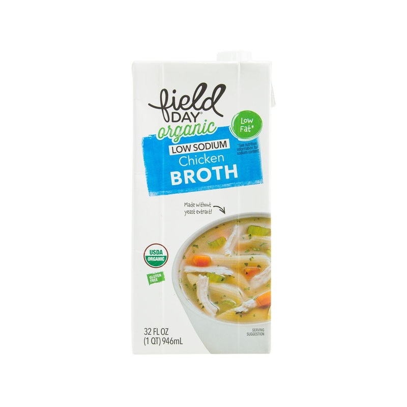 FIELD DAY Organic Chicken Broth - Low Sodium  (907g)