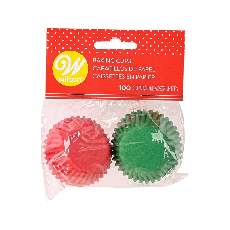 WILTON Backing Cups - Red & Green  (100pcs)