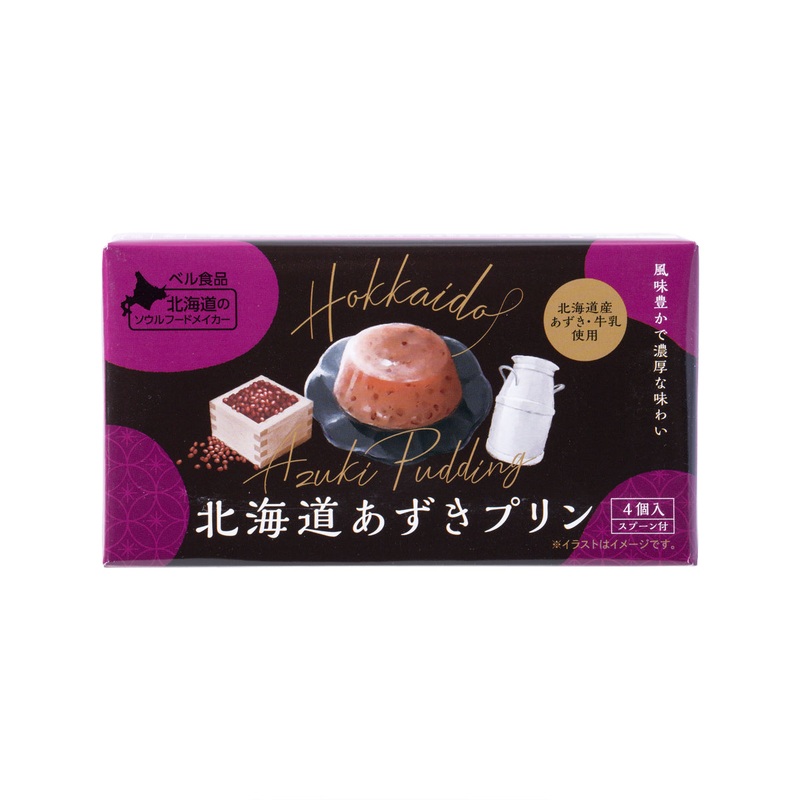 BELL FOODS Hokkaido Red Bean Pudding  (4 x 81g)