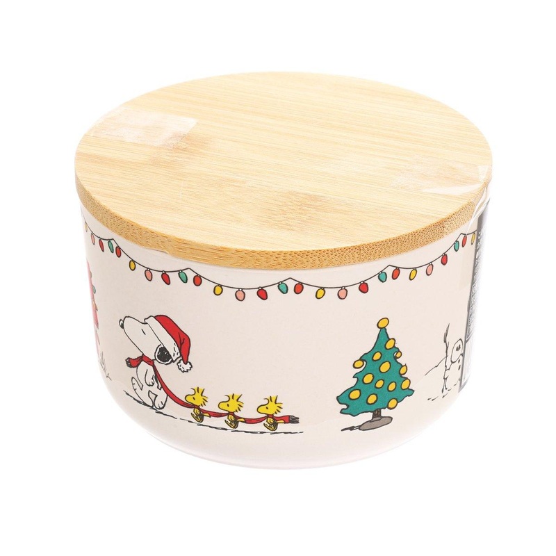 WISMETTAC Snoopy Xmas Container with Snack  (18g)