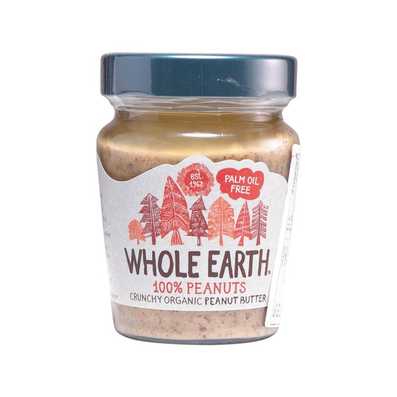 WHOLE EARTH Organic Gluten Free Crunch Peanut Butter with No Palm Oil and Added Sugar  (227g)