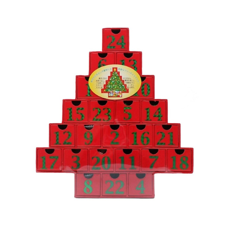 WISMETTAC Christmas Tree Advent Calendar with Snack  (24pcs)