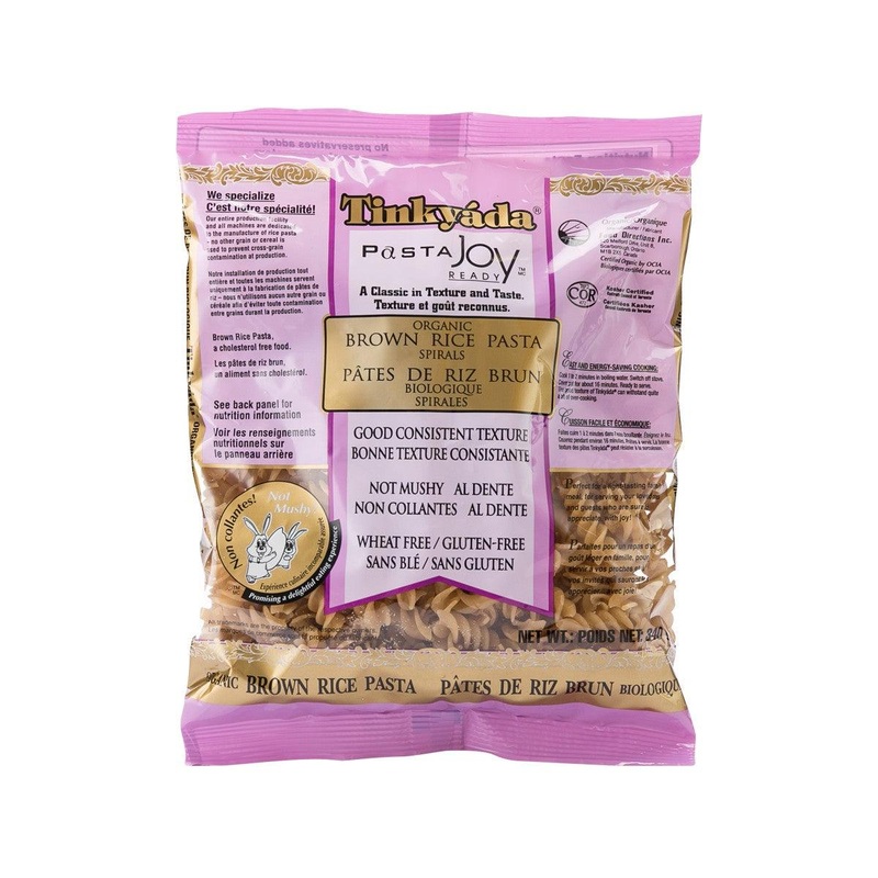 TINKYADA Organic Gluten-Free Brown Rice Spirals  (340g)