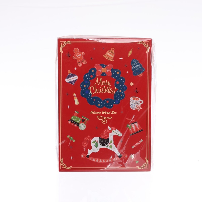 EUREKA Christmas Wood Calendar with Light & Confectionery - Book  (60g)