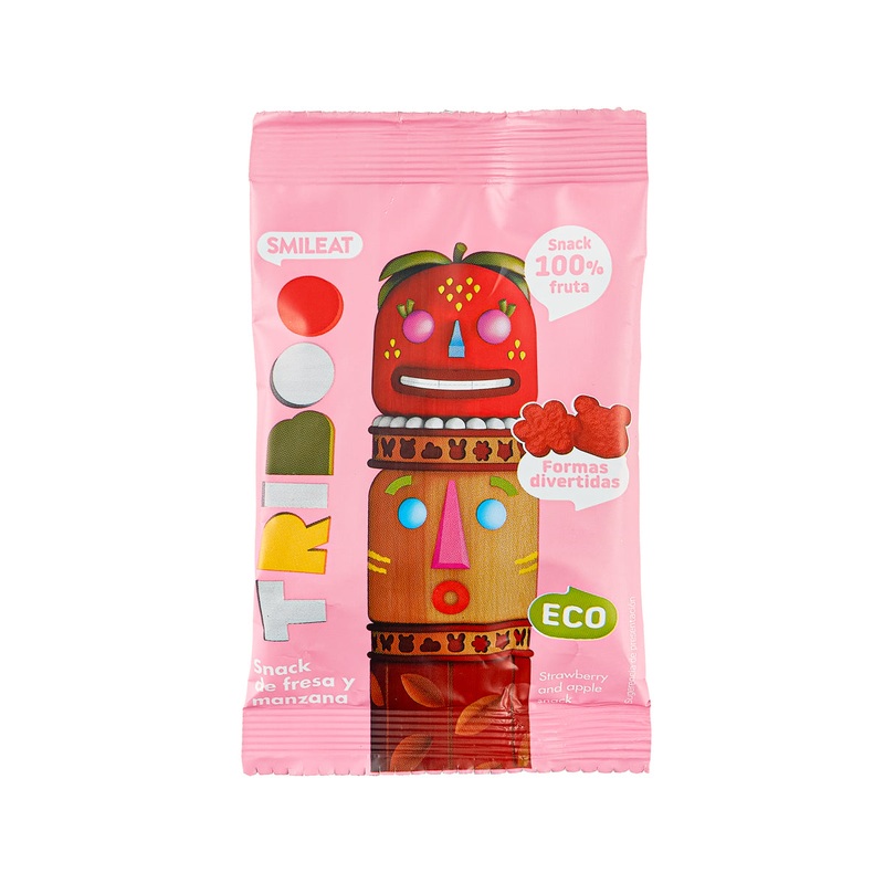 SMILEAT Organic Fruit Snack - Strawberry & Apple  (25g)