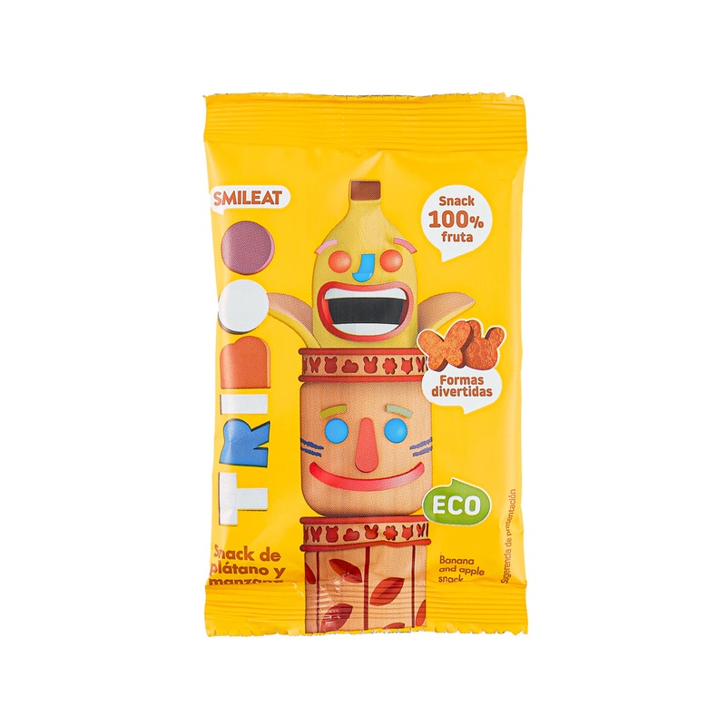 SMILEAT Organic Fruit Snack - Banana & Apple  (25g)