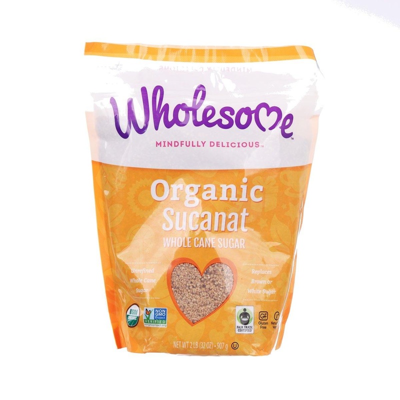WHOLESOME SWEETENERS Organic Sucanat Panela Whole Cane Sugar  (907g)