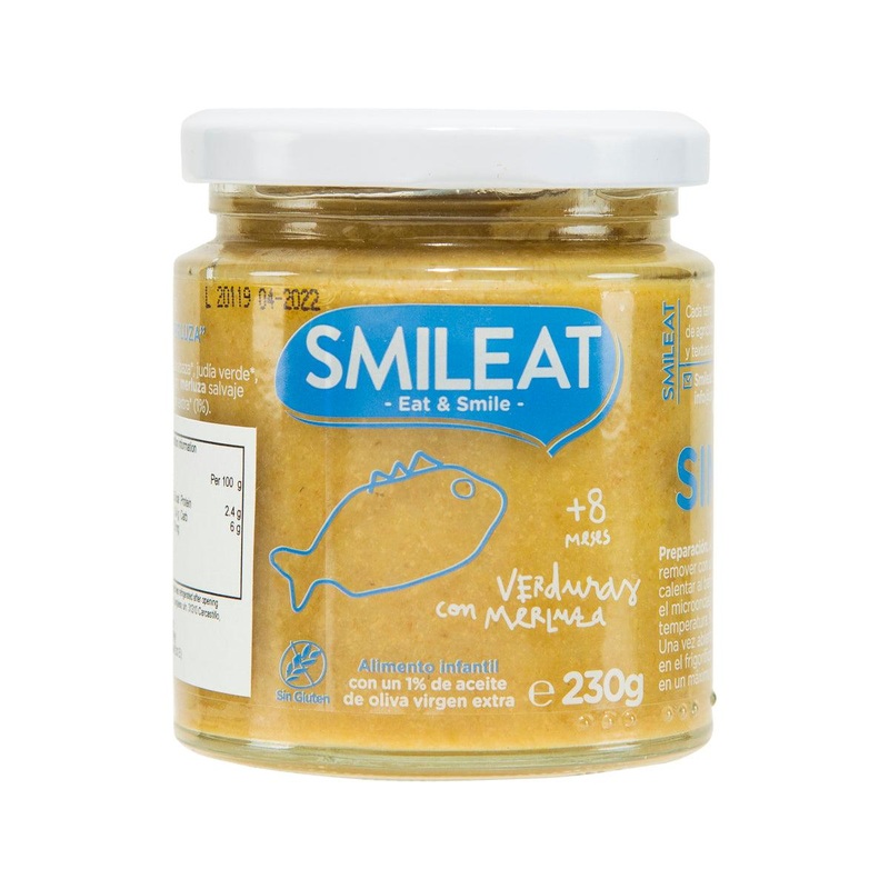 SMILEAT Organic Baby Food - Vegetables & Hake Fish  (230g)