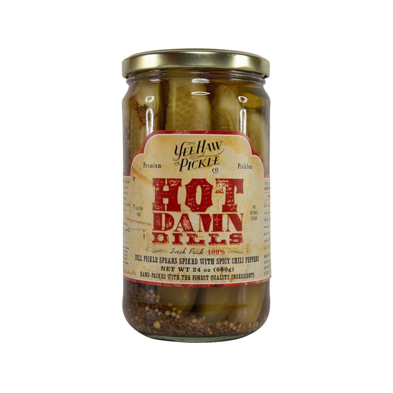 YEE-HAW PICKLE Pickles - Hot Damn Dills  (680g)