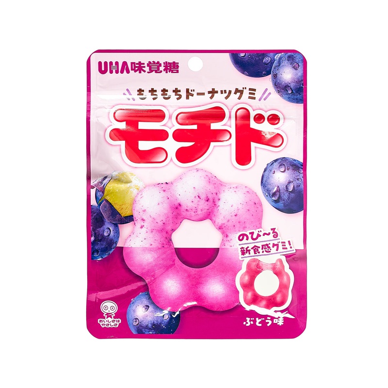 UHA MIKAKUTO Mochido Donut Shaped Gummy - Grape  (40g)