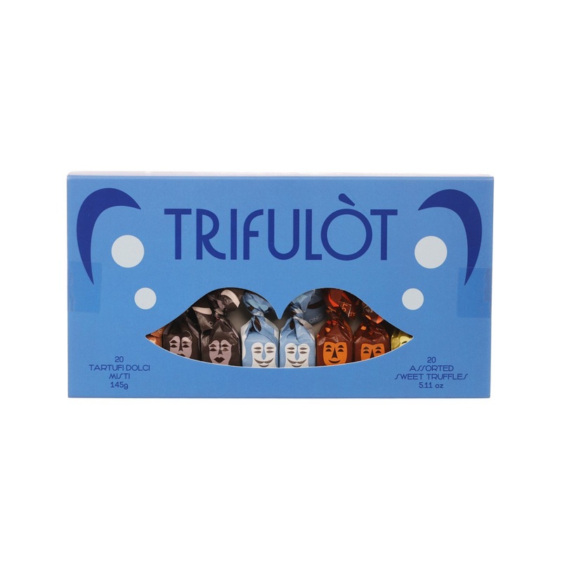 TRIFULT Large Assorted Pralines 5 Flavours - Black, White, Pistachio, Caramel & Salt, Cappuccino  (145g)