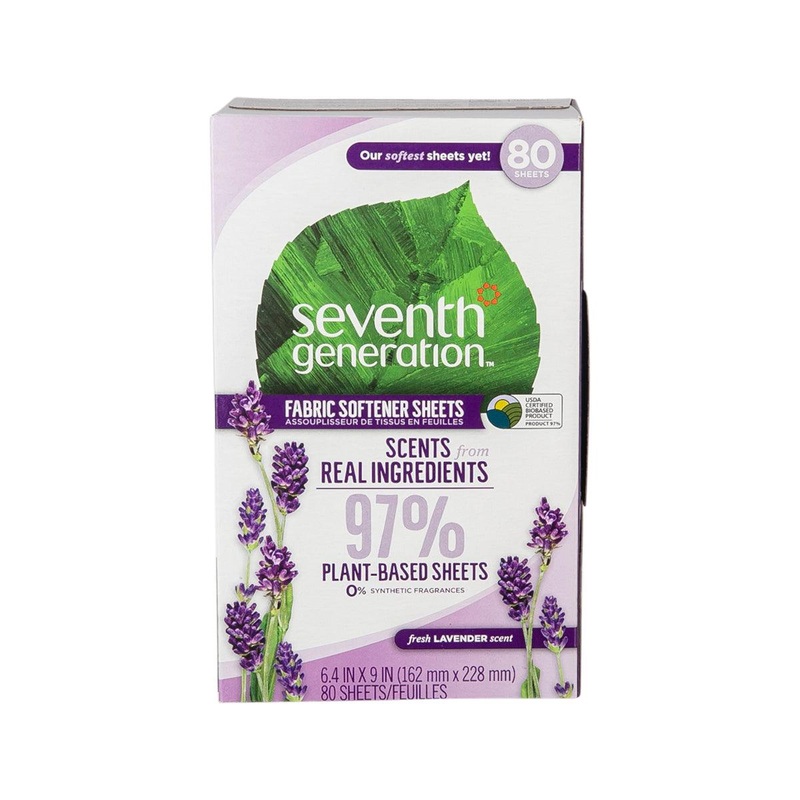 SEVENTH GENERATION Fabric Softener Sheets - Blue Eucalyptus & Lavender  (80sheets)
