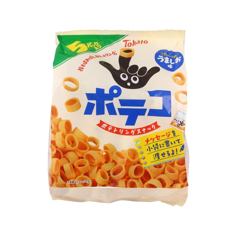 TOHATO Poteko Potato Ring Snack - Lightly Salted  (5 x 22g)