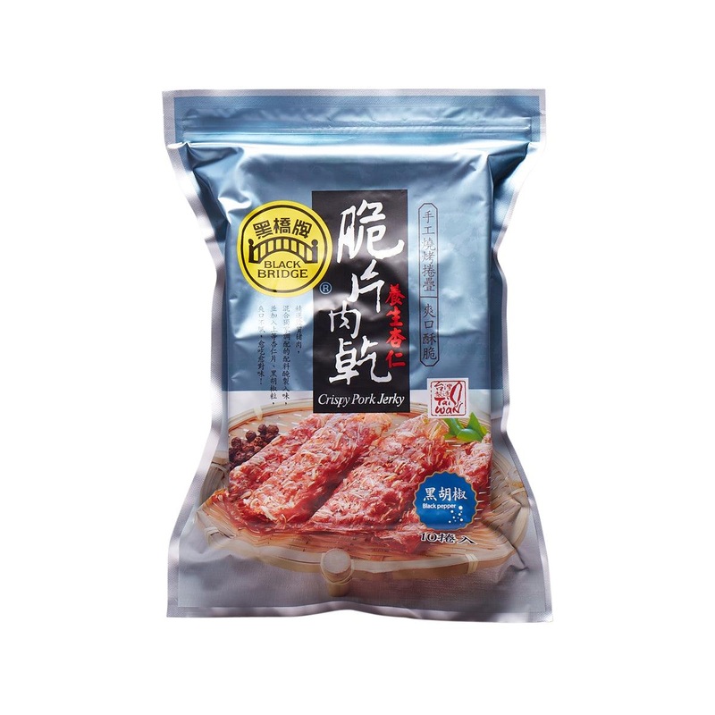 BLACK BRIDGE Crisp Pork Jerky with Almond and Black Pepper  (10pcs)