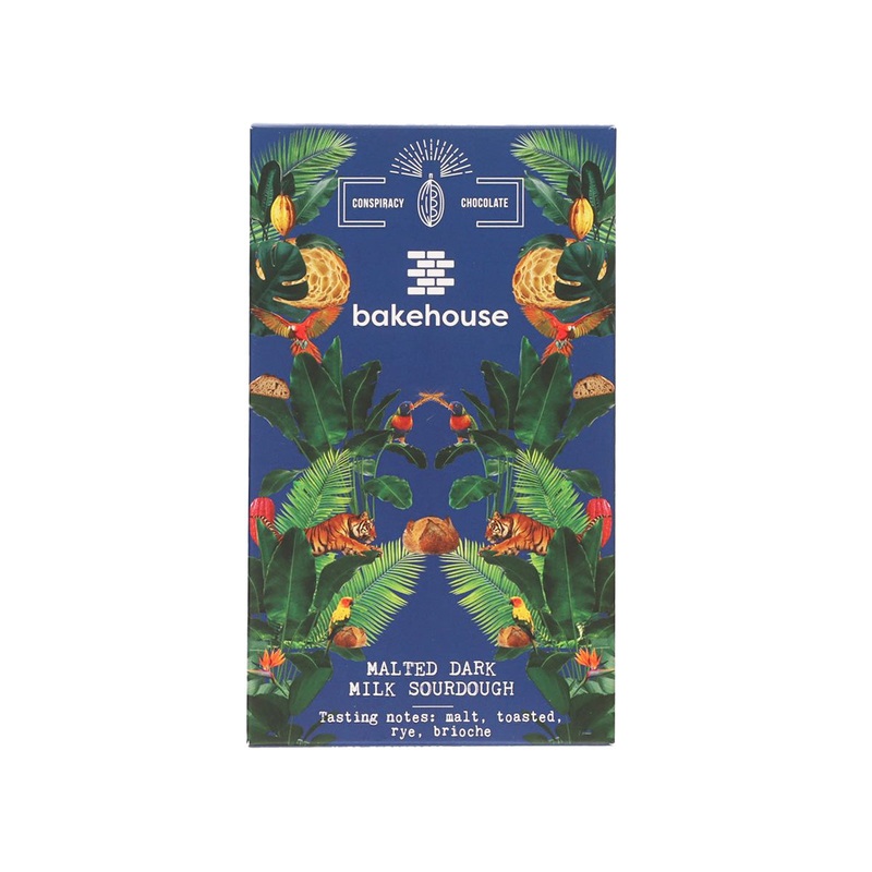 CONSPIRACY CHOCOLATE Bakehouse Single Origin Dark Milk Malt & Country Sourdough Chocolate Bar  (50g)