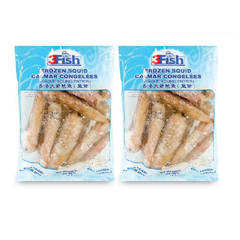 3 Fish Frozen Squid (Whole Round)