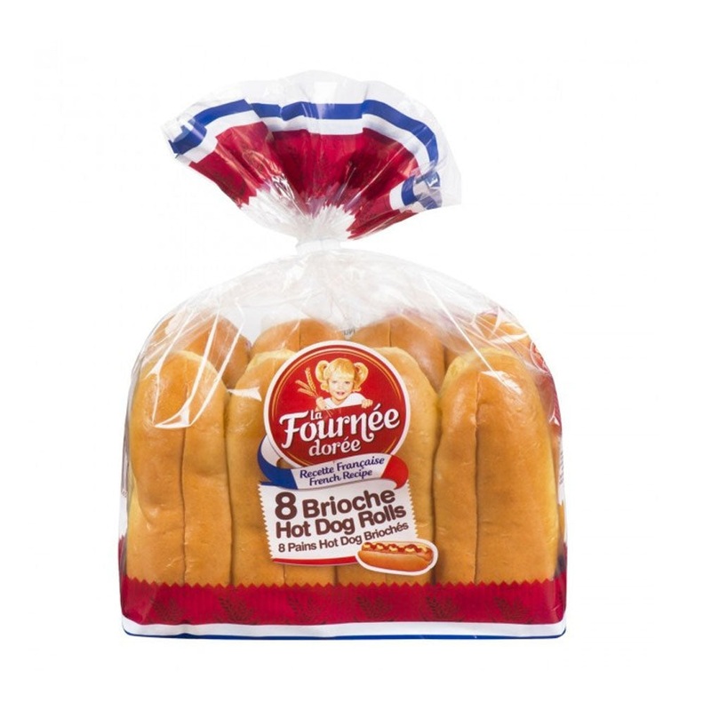 LaFournee Doree 8 Brioches Hot Dog Rolls